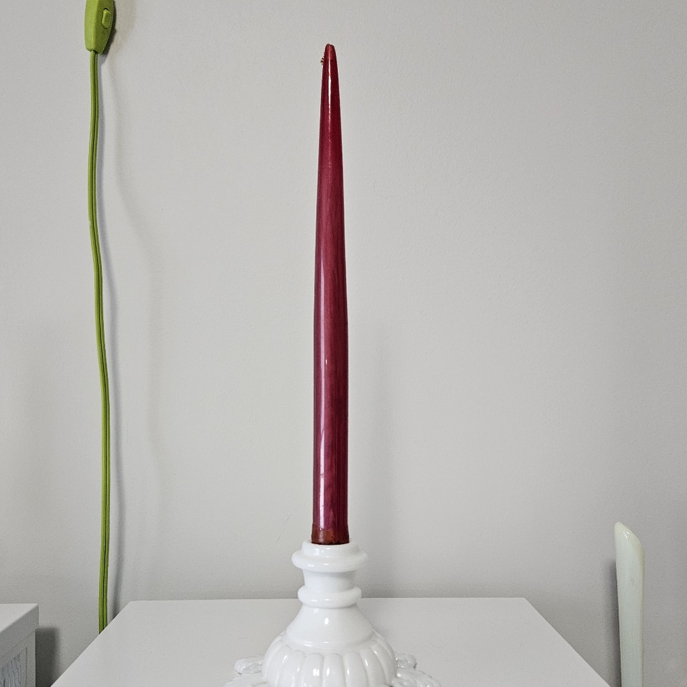 Red Lucite Candle